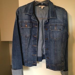 Cabi lightwash denim jacket.
